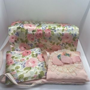 Vintage Lingerie Satchel with Vintage Handkerchief